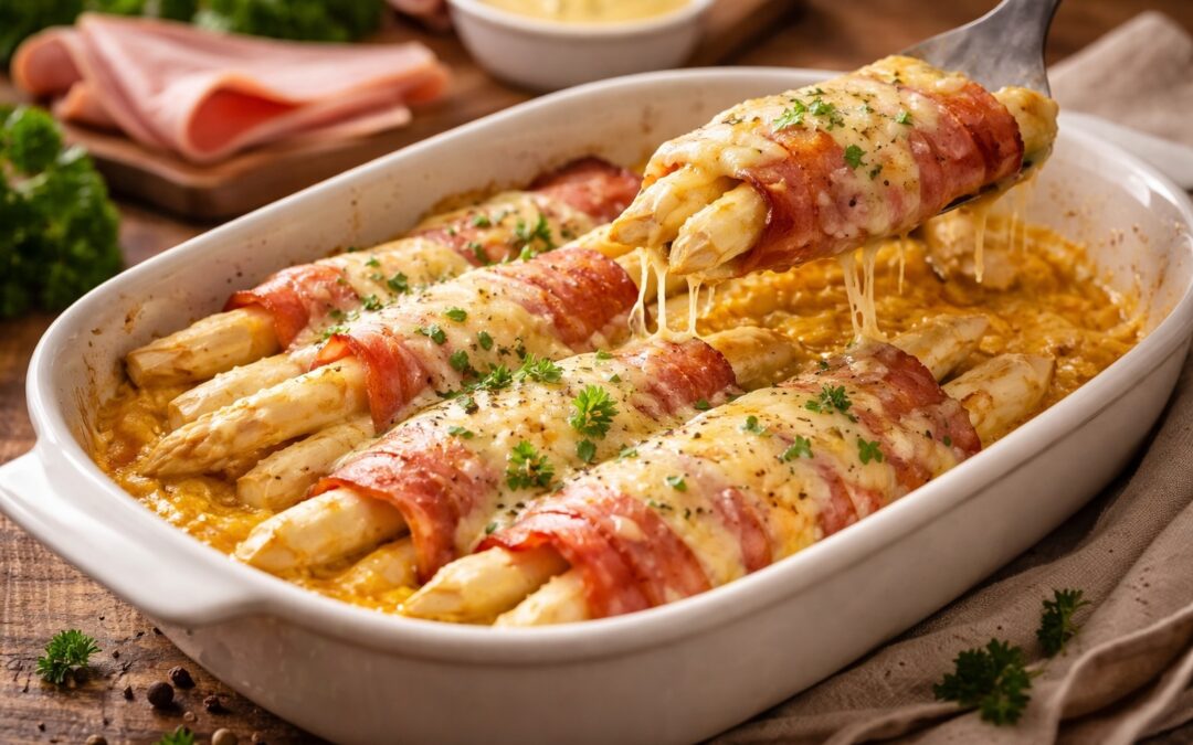 Asperges met ham uit de oven