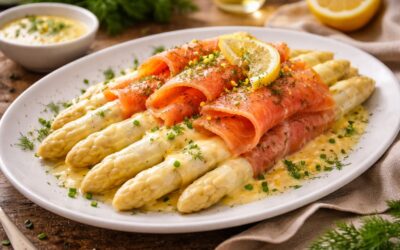 Asperges met zalm en citroen