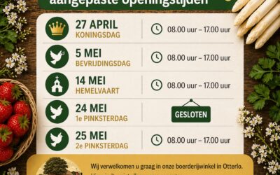 Aangepaste openingstijden tijdens