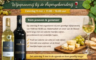 Wijnproeverij bij De Veluwse Aspergeboerderij